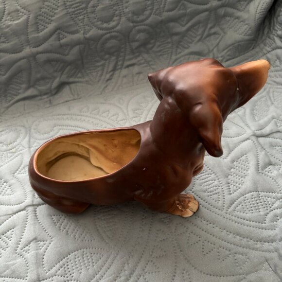 Vintage Dachshund Dog Breakable Table Planter Plant Numbered 1276 10" Long - Picture 5 of 7